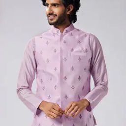Men Regular Fit Nehru Jacket with Patch Pocket-15