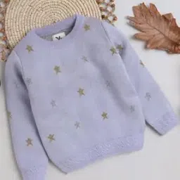Girl Star Print Round-Neck Cardigan-picture-14