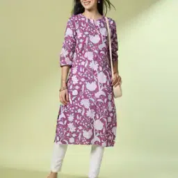acai Women Floral Print Straight Kurta-picture-24