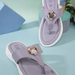Wamen T-Strap Sandals with Metal Accent-image-13