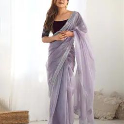 Saree with Embroidered Border-picture-14