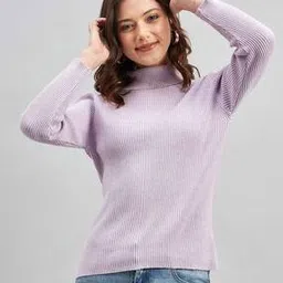 rvk Women Ribbed High-Neck Pullover-picture-49