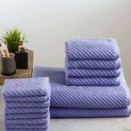 Set of 14 Striped Cotton Towels-16