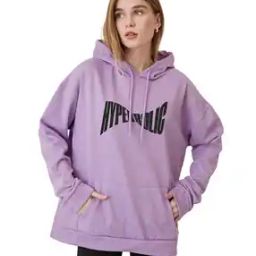 Women Typographic Print Oversized Hoodie with Kangaroo Pockets-image-36