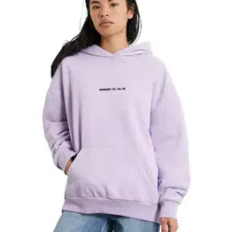 datalact Women Typographic Print Hoodie with Full Sleeves-picture-1