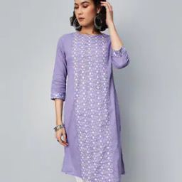 Embroidered Straight Kurta-image-91