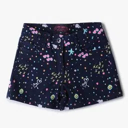 Graphic Print Flat-Front Shorts-image-74