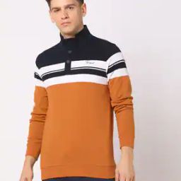 Engineered Chest Striped Sweatshirt-image-75
