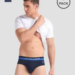 Pack of 2 Briefs with Brand Knit Waistband-image-46