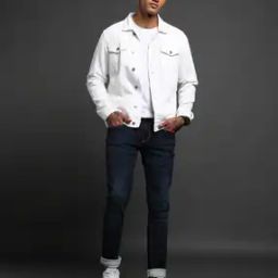 Men Lightly Washed Slim Fit Jeans-image-5