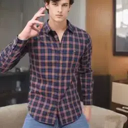 Men Checked Slim Fit Shirt-image-36