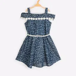 Printed Sleeveless Fit & Flare Dress with Detachable Belt-image-63