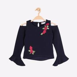Embroidered Cold-Shoulder Top-image-14