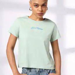 Women Embroidered Regular Fit Round-Neck T-Shirt-image-99