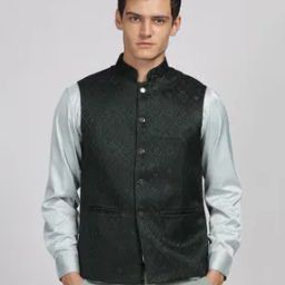 Men Nehru Jacket with Welt Pockets-45