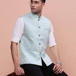 Men Woven Slim Fit Nehru Jacket-picture-20