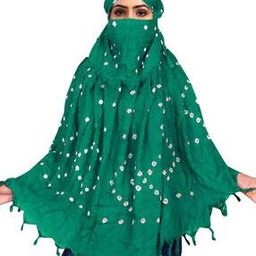 Women Tie & Dye Scarf with Tassels-image-52