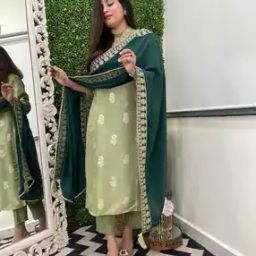 Women Embroidered Straight Kurta Set with Dupatta-image-52