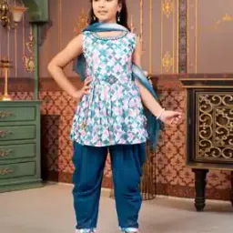 muhuratam Girls Floral Kurta Suit Set-picture-41