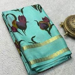 Women Printed Semi Mysore Silk Saree -image-31