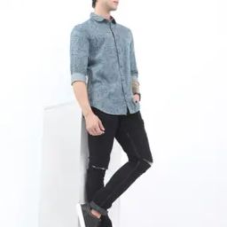 Men Paisley Print Slim Fit Shirt-image-38