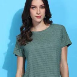 Women Relaxed Fit Knitted Stripes Top-image-13