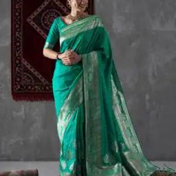 Kanjeevaram Silk Saree with Tassels-image-71