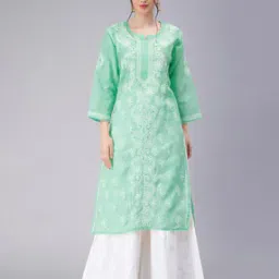 Chikankari Embroidered Straight Kurta-picture-21
