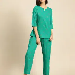 Printed Top & Pyjamas Set-image-66