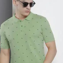 Men Micro Print Regular Fit Polo T-Shirt-picture-15