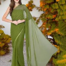 Women Saree with Contrast Lace Border-picture-26