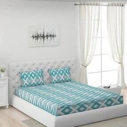 120 TC Printed Double Bedsheet with Pillow Covers-image-46