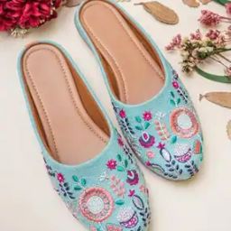 Women Embroidered Slip-On Juttis-image-23
