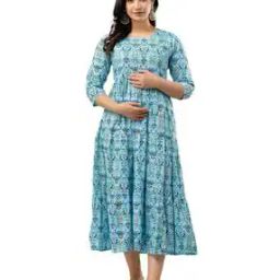 Women Floral Print Fit & Flare Dress-image-20