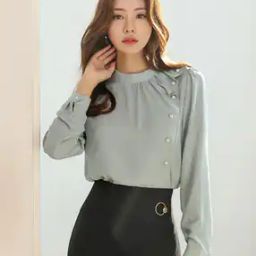 Women Pleated High-Neck Top-image-93