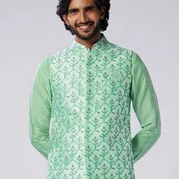 kisah Printed Nehru jacket-picture-17