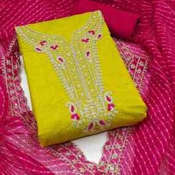 Women Embroidered Unstitched Dress Material-picture-35