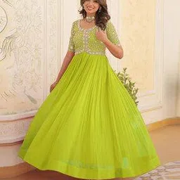 wedani Women Embroidery Gown Dress-picture-6