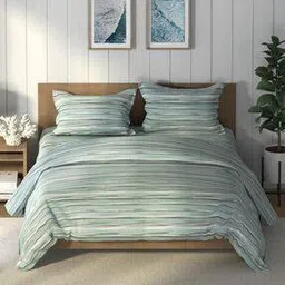 210 TC Abstract King Size Bedsheets Comforter with Pillow Covers -image-36
