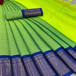 Women Woven Saree with Contrast Border-image-24