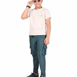 pixie n prince Boys Striped Slim Fit Track Pants with Cargo Pockets-picture-4