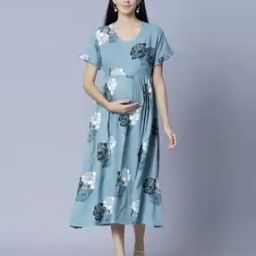Women Floral Print Fit & Flare Dress-image-29