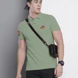 Men Regular Fit Polo T-Shirt with Short Sleeves-image-99