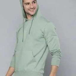Men Regular Fit Hoodie with Kangaroo Pocket-picture-29