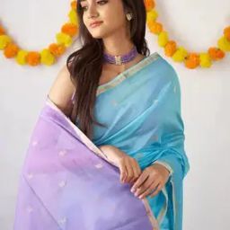 Banarasi Artsilk Traditional Half-and-Half Saree-image-29
