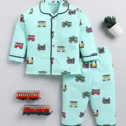 Boys Graphic Print Cotton Shirt & Pants Set-39