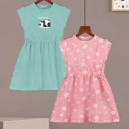 Girls Graphic A-line Dress-image-15