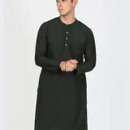Men Regular Fit Long Kurta-image-4