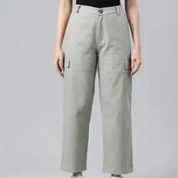 Women High-Rise Relaxed Fit Cargo Pants-image-11