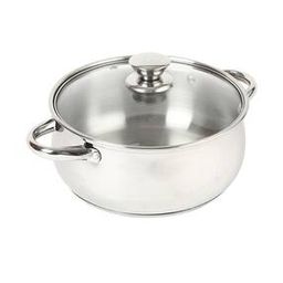 Stainless Steel Casserole with Glass Lid-image-54